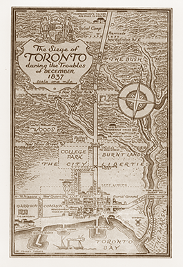 Map of Toronto 1837 showing Potter's Field