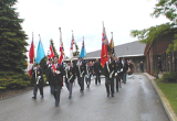 Veterans parading in Meadowvale Cemetery