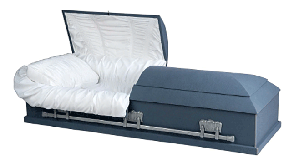 Cloth covered casket