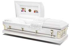 Ivory - metal casket